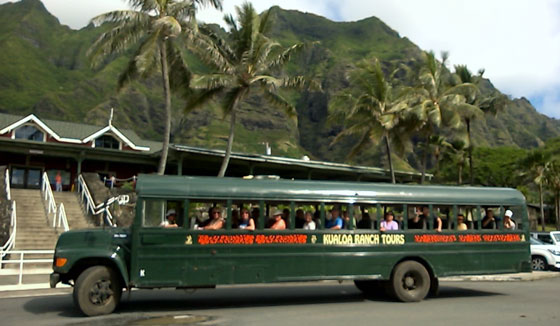Kualoa Bus with '72 classmates